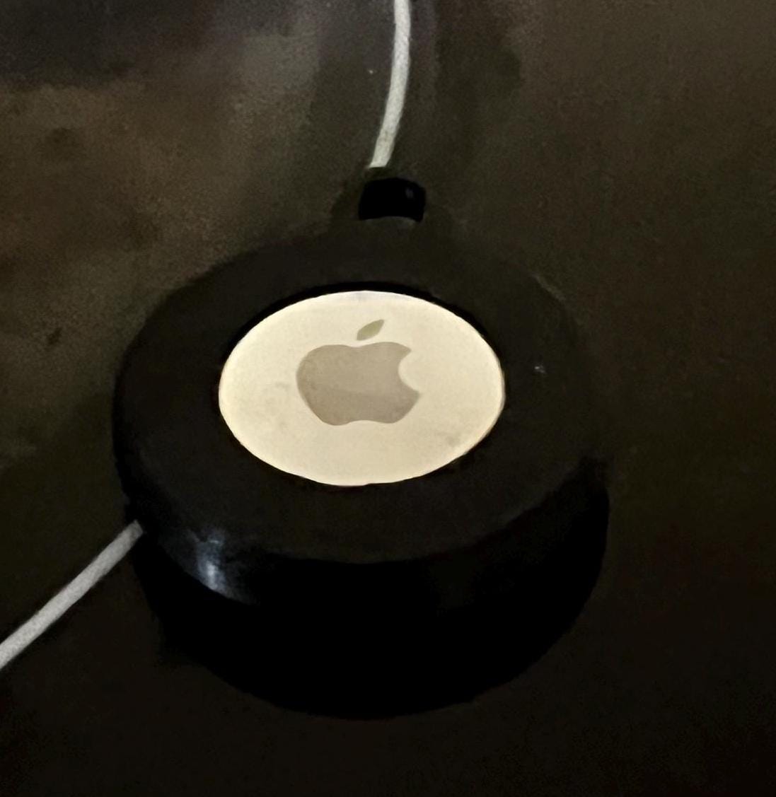 Custom black AirTag keychain holder Apple tracker accessory for keys or bags