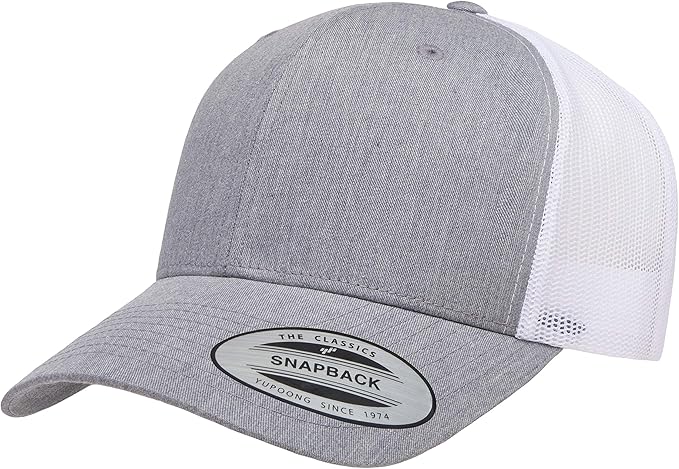 snap back hat white mesh