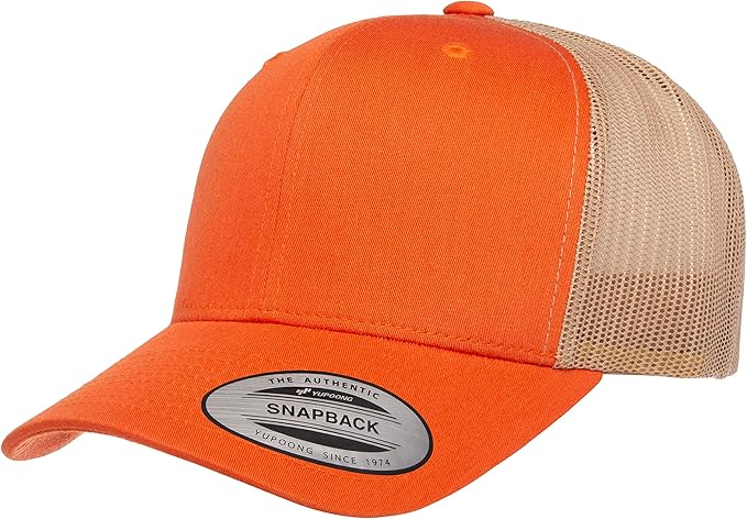 snap back hat orange hat